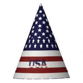 Chapéu De Festa American Flag American USA Pattern