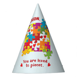 Chapéu De Festa Amo ao Quebra-cabeça de Aniversário para Pedaços