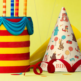 Chapéu De Festa Animais de Festa Aniversário Personalizado para Cr
