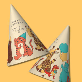 Chapéu De Festa Animais de Festa Aniversário Personalizado para Cr