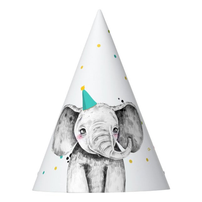 Chapéu De Festa Animais do Partido Safari Selvagem Um Jardim Zooló (Frente)