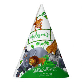 Chapéu De Festa Animais Selvagens Uma Selva verde safari inverno