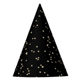 Chapéu De Festa Aniversário Adulto Brilho Dourado Preto