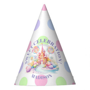 Chapéu De Festa Aniversário Caprichoso de Candyland com Aquarela P