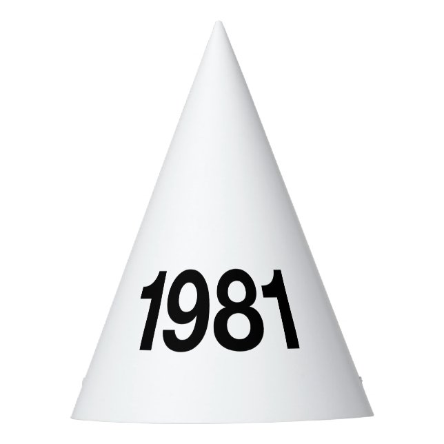 Chapéu De Festa Aniversário de 1981 Hashtag 44 (Frente)