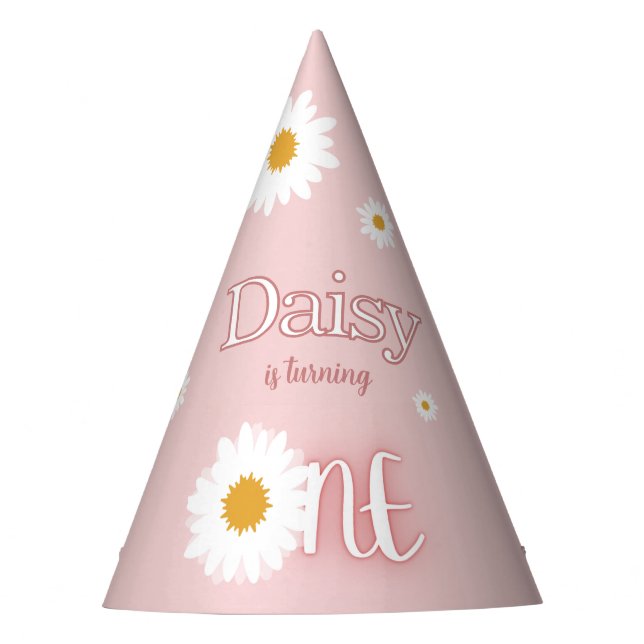 Chapéu De Festa Aniversário de 1 ano da Daisy (Frente)
