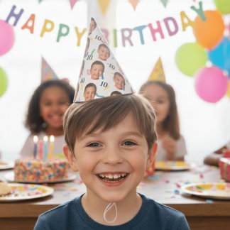 Chapéu De Festa Aniversário de 20, 30, 40, 50, 60, 70 anos com Ros