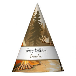 Chapéu De Festa Aniversário de Campanha em Marinha Branca