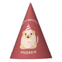 Aniversário de criança adorável do cão de filhote