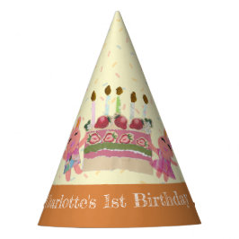 Chapéu De Festa Aniversário de criança Amarelo Berry Sweet Bunnies