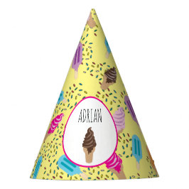 Chapéu De Festa Aniversário de criança Colorida de Pop de gelo do