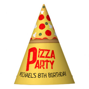 Chapéu De Festa aniversário de criança de festa de pizza divertida