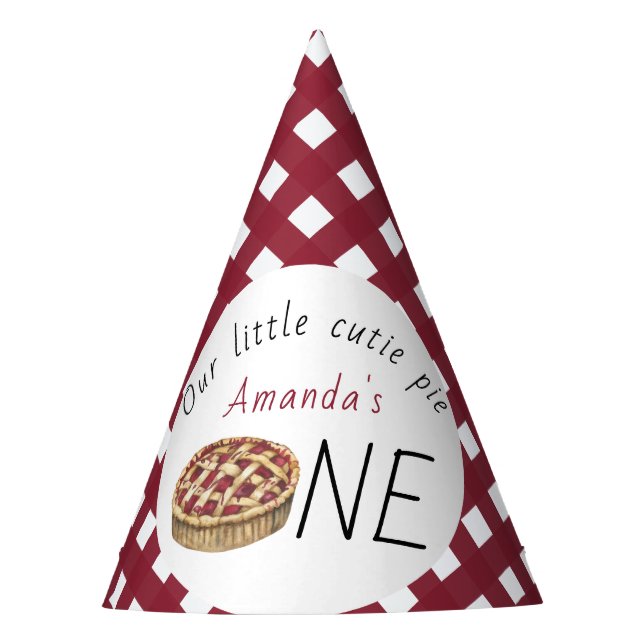 Chapéu De Festa Aniversário de criança de Pizza de Aquarela (Frente)