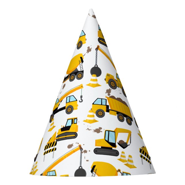 Chapéu De Festa Aniversário de Crianças de Construção (Frente)