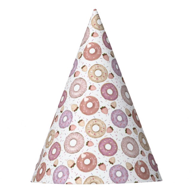 Chapéu De Festa Aniversário de Donut Doce  (Frente)