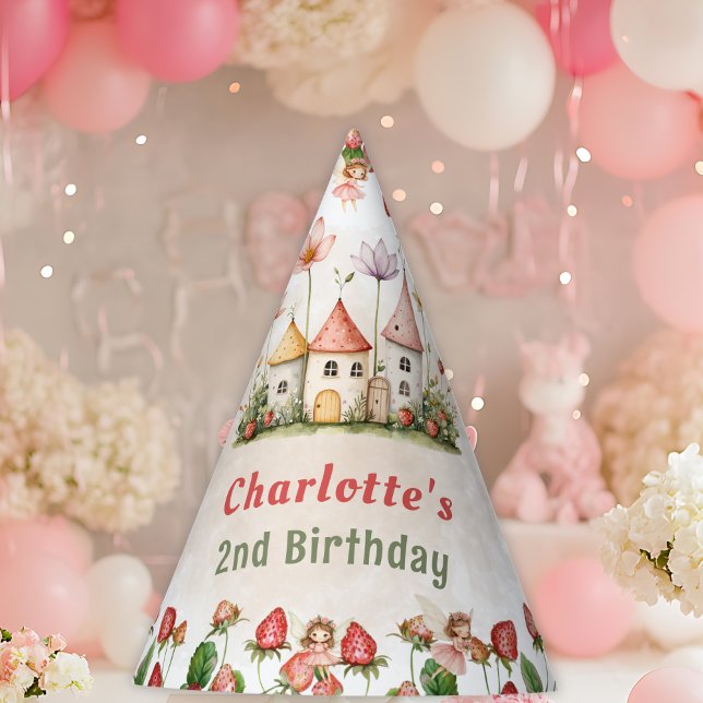 Chapéu De Festa Aniversário de fada de granizo encantado de morang (Criador carregado)