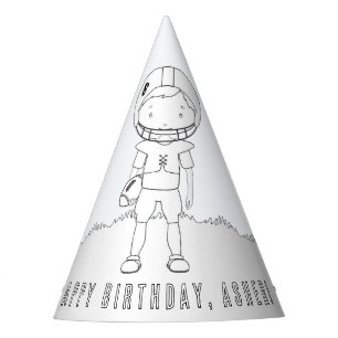 Chapéu De Festa Aniversário de Futebol (Garoto) - Colore Seu Própr