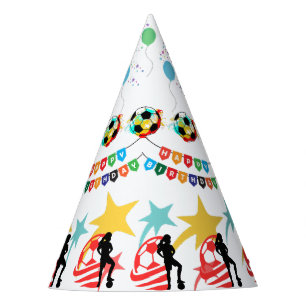 Chapéu De Festa Aniversário de Menina de Futebol, Presente de Joga