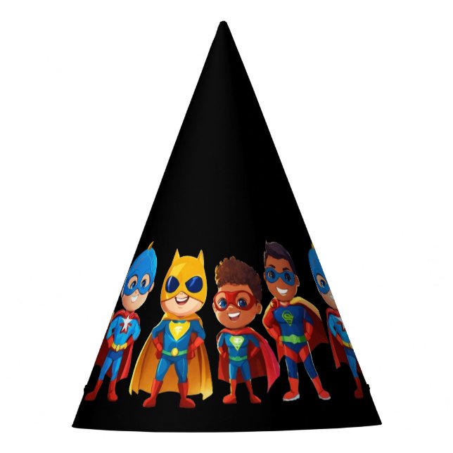 Chapéu De Festa aniversário de super herói (Frente)