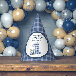 Chapéu De Festa Aniversário de um ano da criança com mirtilo