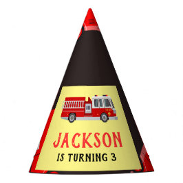 Chapéu De Festa Aniversário do caminhão de bombeiro