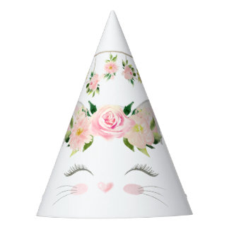 Chapéu De Festa Aniversário do Kitten Cat Flowday