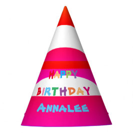 Chapéu De Festa Aniversário Hat Moderno, Bonita Diversão Com Nome 
