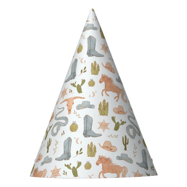 Chapéu De Festa Aniversário Ocidental do Blue Cowboy (Frente)