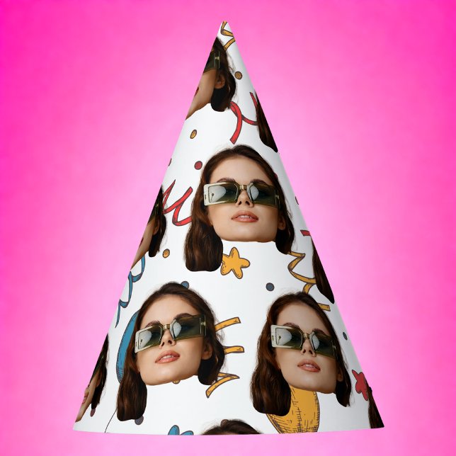 Chapéu De Festa Aniversário Personalizado, Foto, Rosto, Padrão, De (Criador carregado)