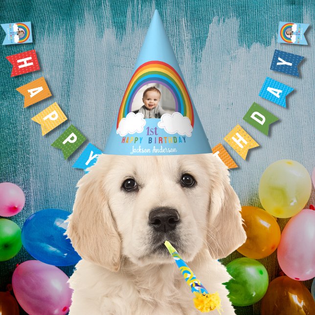 Chapéu De Festa Arco Arco Arco-Íris Sobre As Nuvens Bebê Primeiro  (Criador carregado)