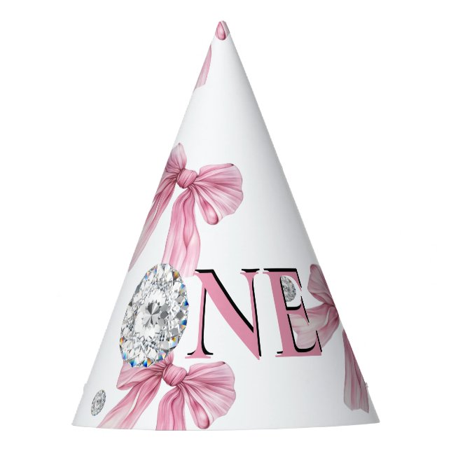 Chapéu De Festa Arco de coquete rosa-faísca 1rua (Frente)