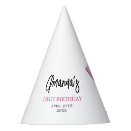 Chapéu De Festa Arcos Cor de Água Rosa Coquette Sweet 16 Aniversár