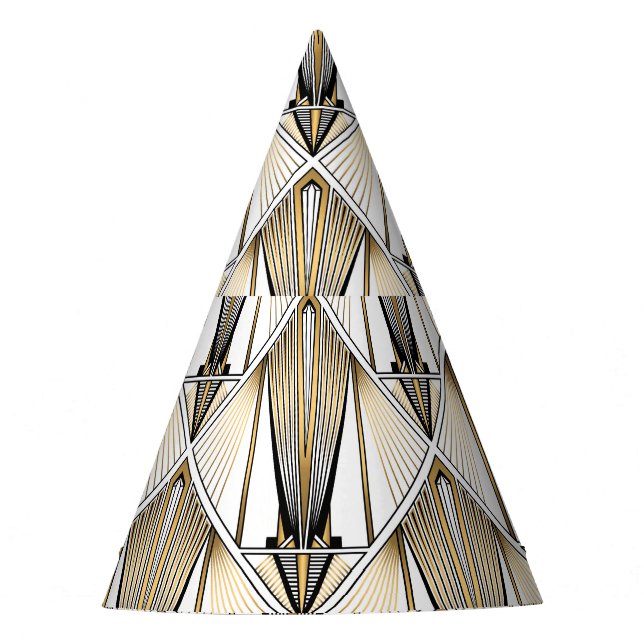 Chapéu De Festa Art Deco, luxo de ouro (Frente)