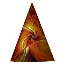 Arte Floral Fractal Abstrata Vermelho Laranja Marr