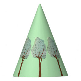 Chapéu De Festa Árvores de Aquarela