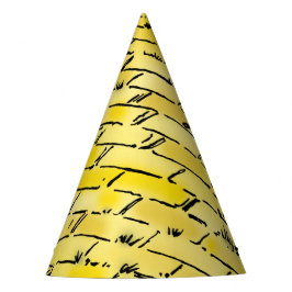 Chapéu De Festa Assistente de Vintagem da Estrada de tijolo Amarel