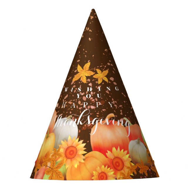 Chapéu De Festa Autumn Ação de Graças Brown (Frente)