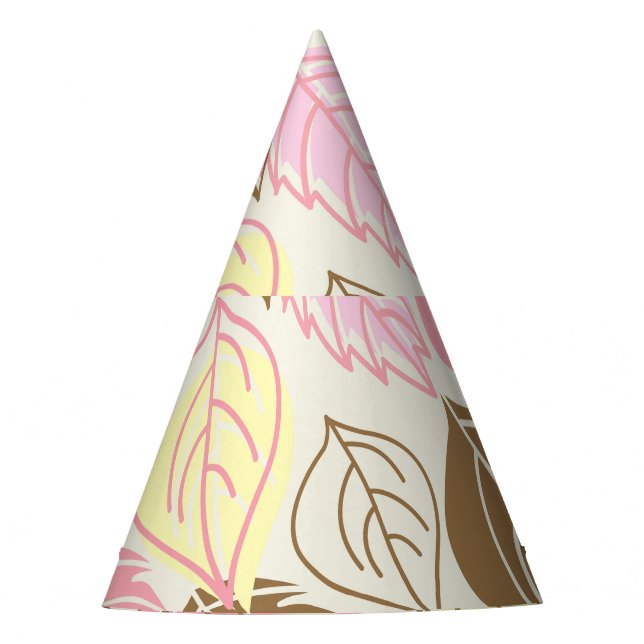 Chapéu De Festa Autumn Splendor: Leaf Seamless Pattern (Frente)