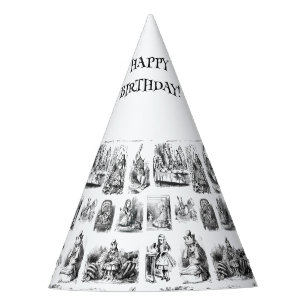 Chapéu De Festa Aventuras de Alice no padrão das Maravilhas