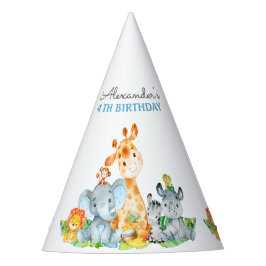 Chapéu De Festa Aves da Selva Safari Cute Safari