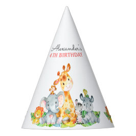 Chapéu De Festa Aves da Selva Safari Cute Safari