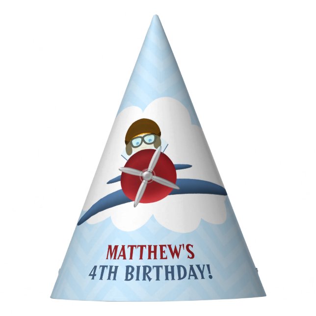 Chapéu De Festa Aviador e seu avião (Frente)