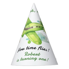 Chapéu De Festa Avião Meu Tempo Voa Viagem Primeiro Aniversário
