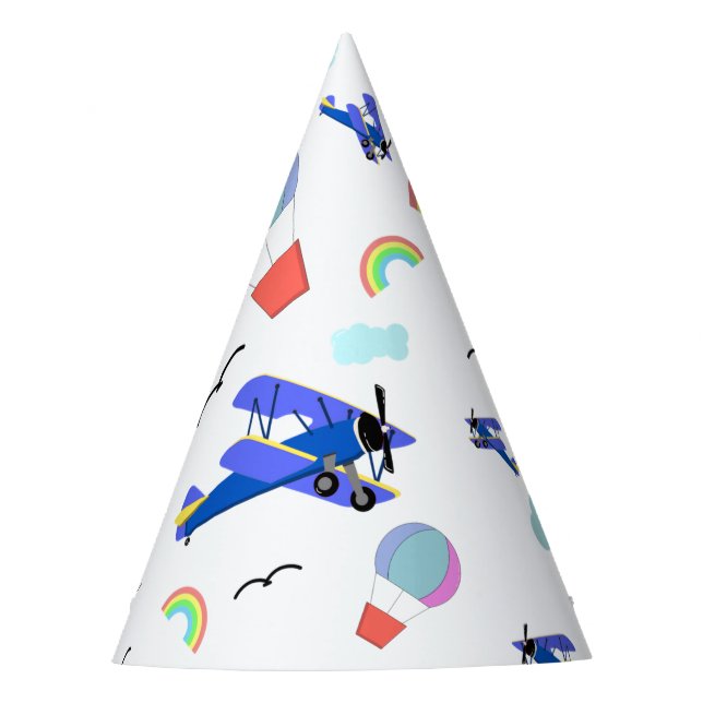Chapéu De Festa Aviões, Helicópteros e balões (Frente)