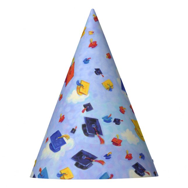 Chapéu De Festa Azul Boné de formatura-curva (Frente)