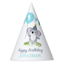 Chapéu De Festa Baby Koala Balloon Party Flag Birthday