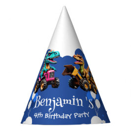 Chapéu De Festa Balão de trator escavador de dinossauro bonito Ani