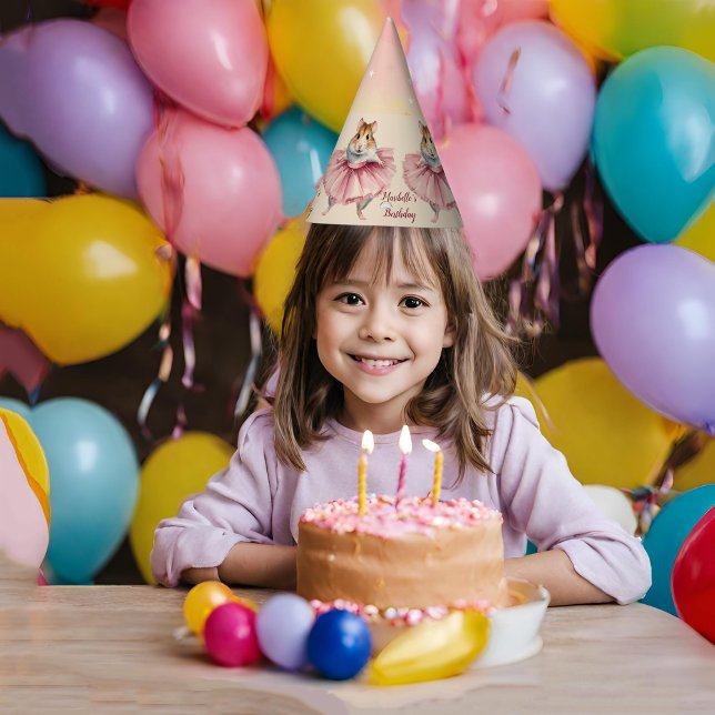 Chapéu De Festa Ballerina Hamster Girls Aniversário (Criador carregado)