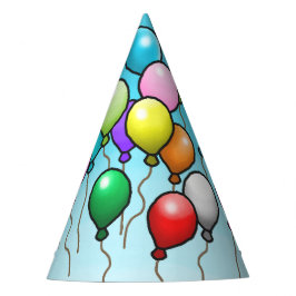 Chapéu De Festa Balões Coloridos de Aniversário