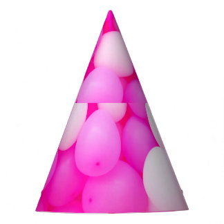Chapéu De Festa Balões cor-de-rosa Design de fundo festivo.